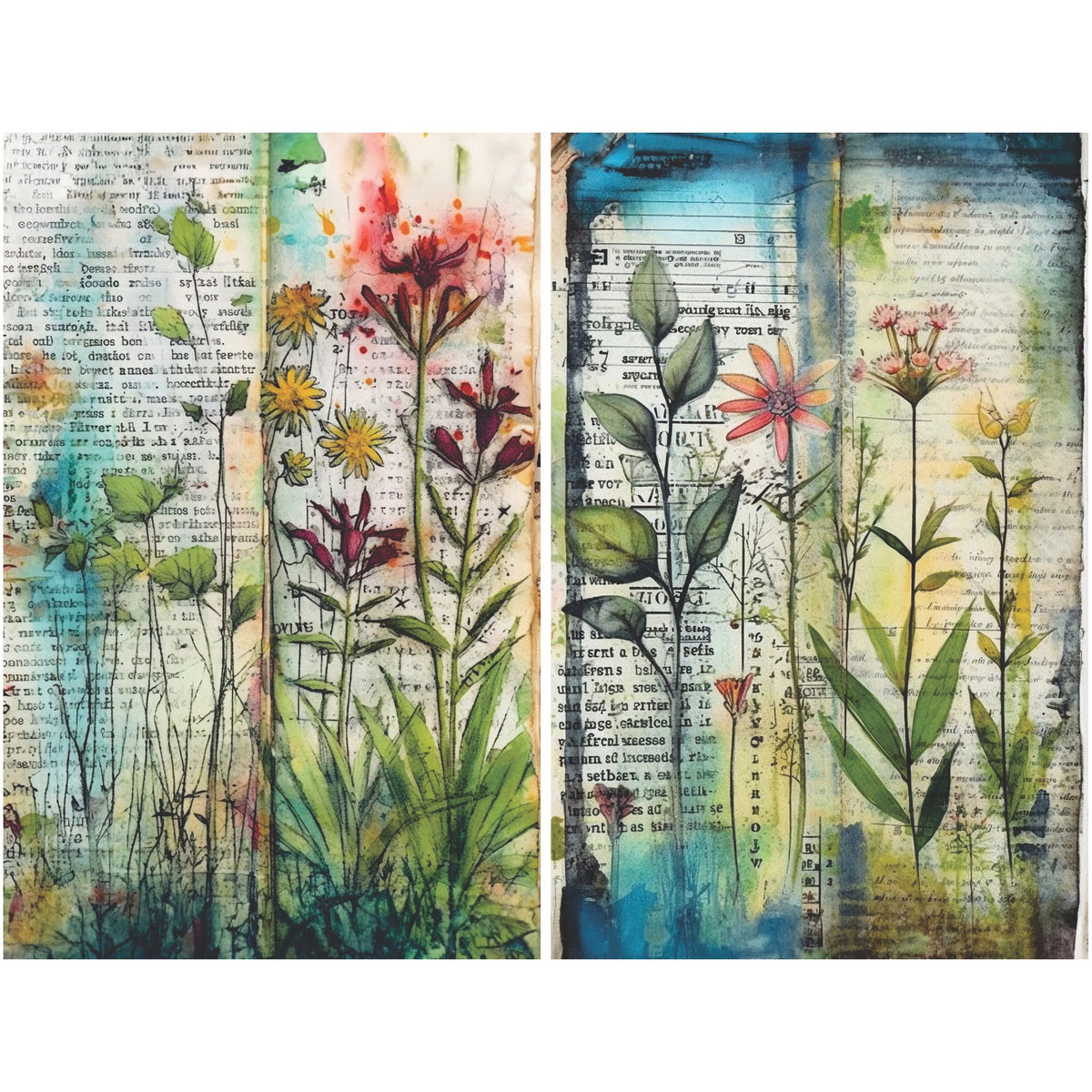 Garden Decoupage Rice Paper, 20.32 x 26.67 cm - for Decoupage Scrapbooking Crafts