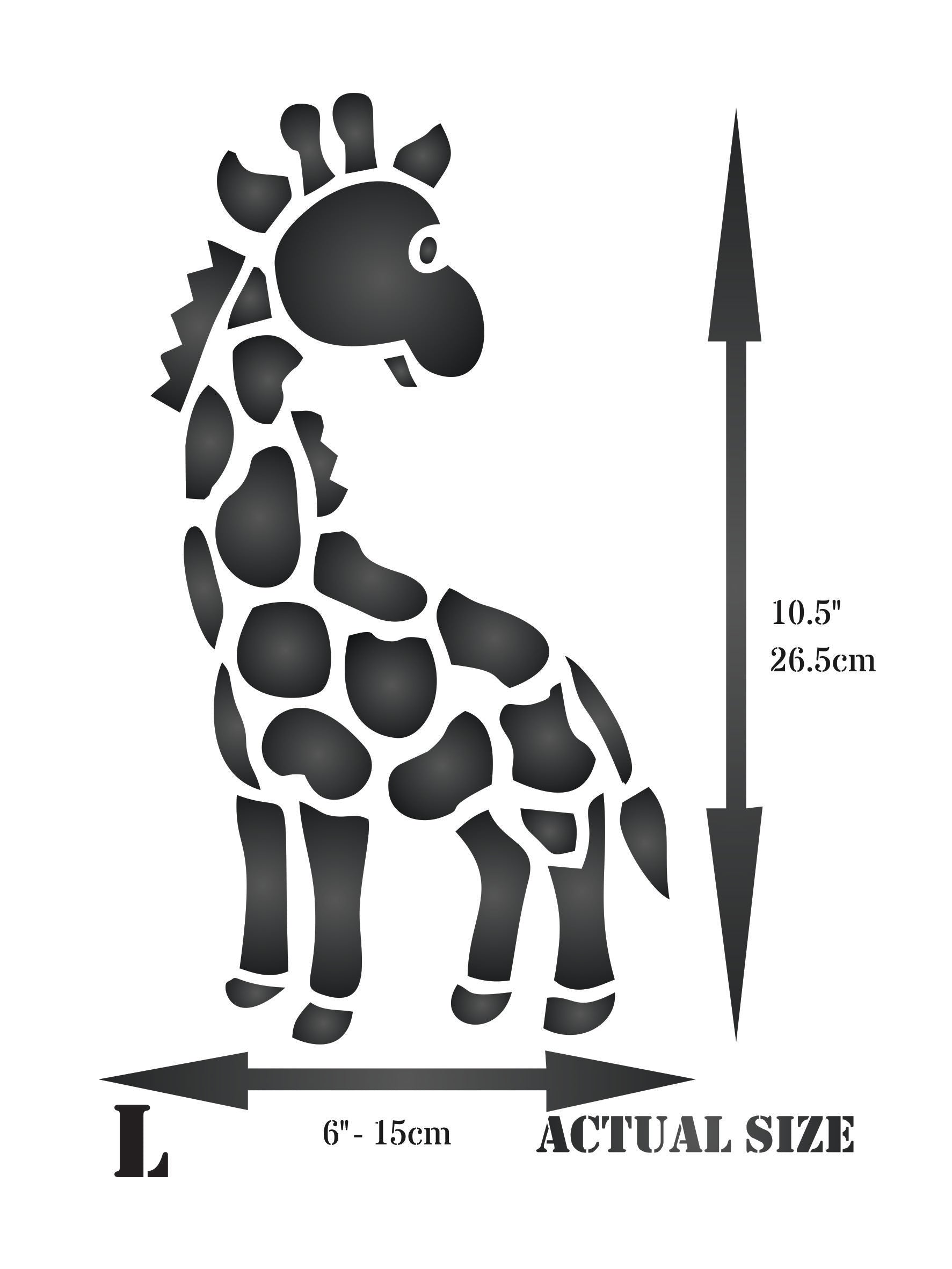 Baby Giraffe Stencil - Nursery Wild Animal Kids