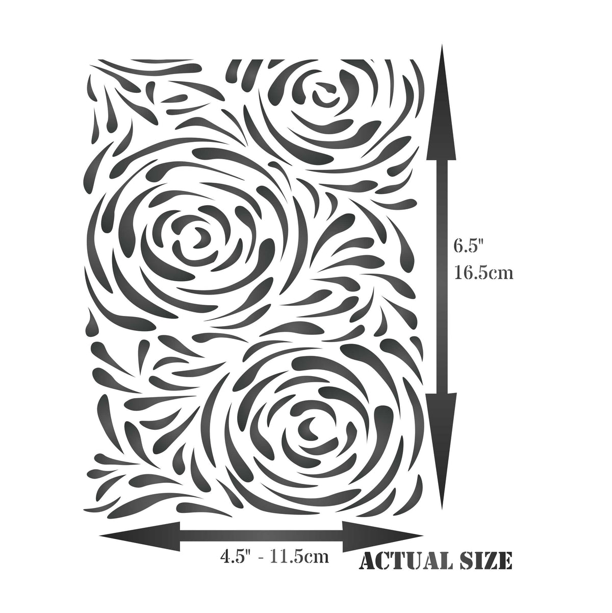 Whirlpool Layering Stencil, 11.43 x 16.51 cm - Swirling Vortex Spiral Mask use to Add Texture