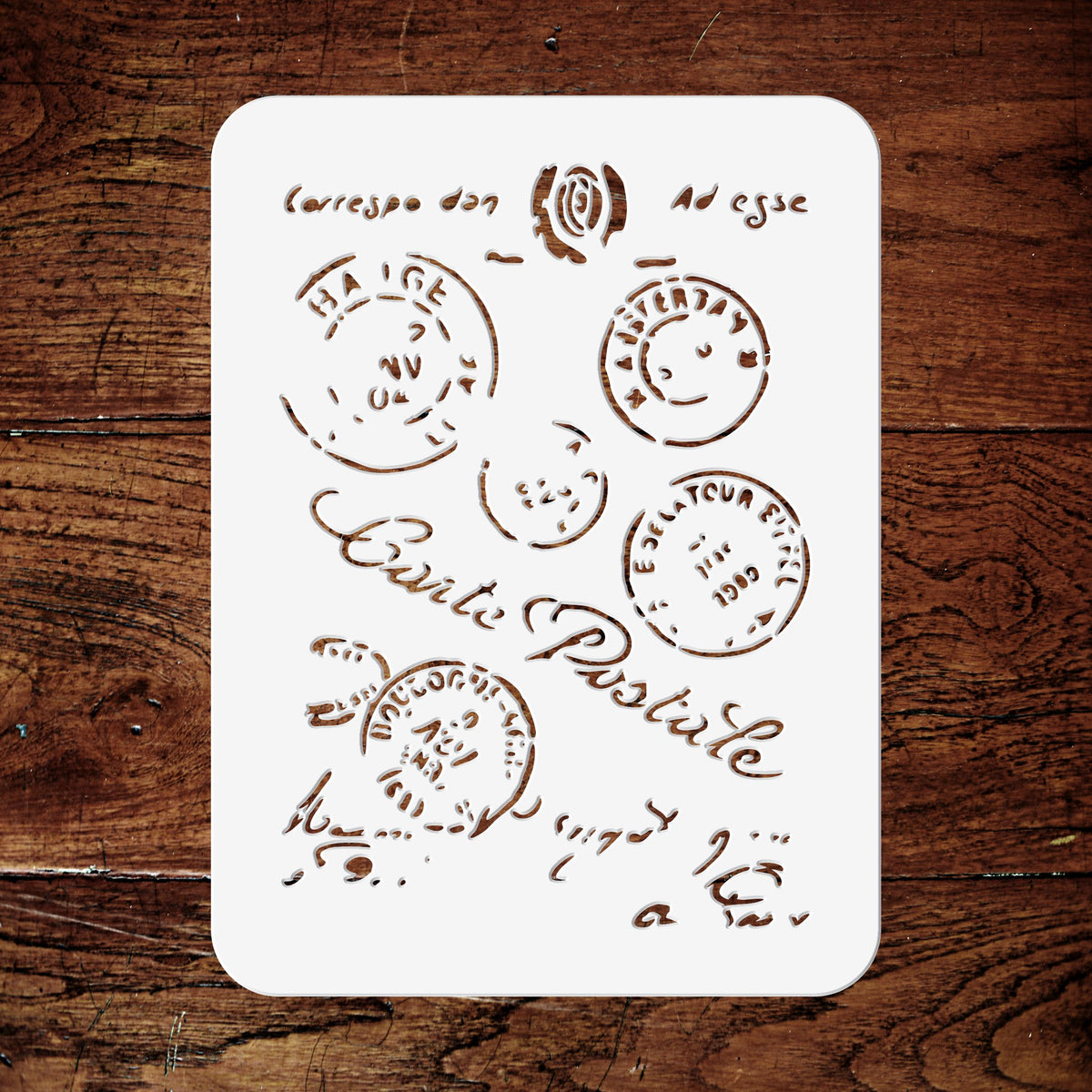 Postmark Layering Stencil, 11.43 x 16.51 cm- Postal Mask use to Add Texture