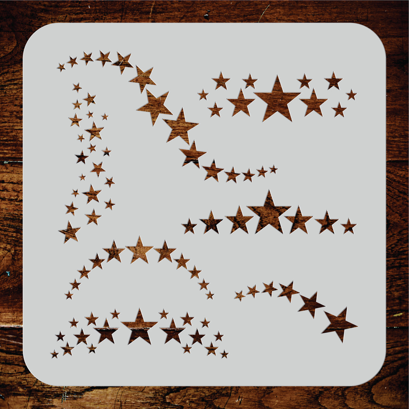 Pretty Stars Stencil - Reusable Mylar Design for Painting or Tracing