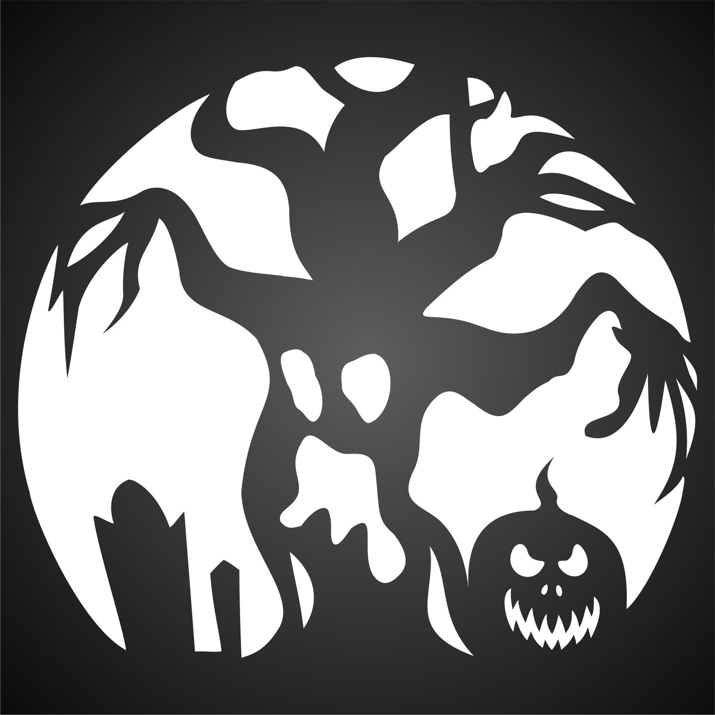 Halloween Scary Tree Stencil - Scary Halloween Tree Decorative