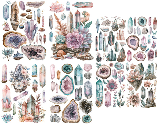Crystals Decoupage Rice Paper, 20.32 x 26.67 cm - for Decoupage Scrapbooking Craft