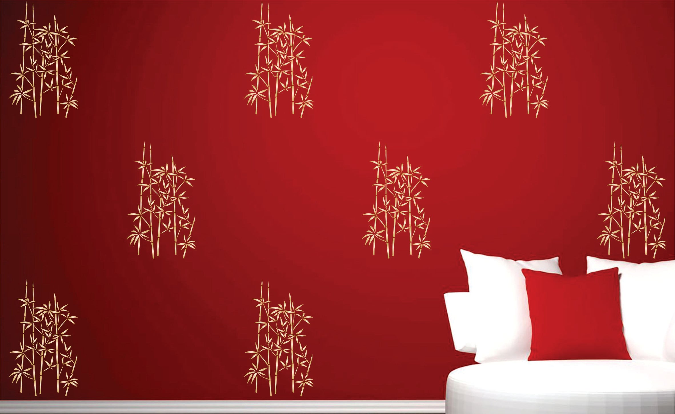 Bamboo Stencil - Classic Oriental Plant Leaves