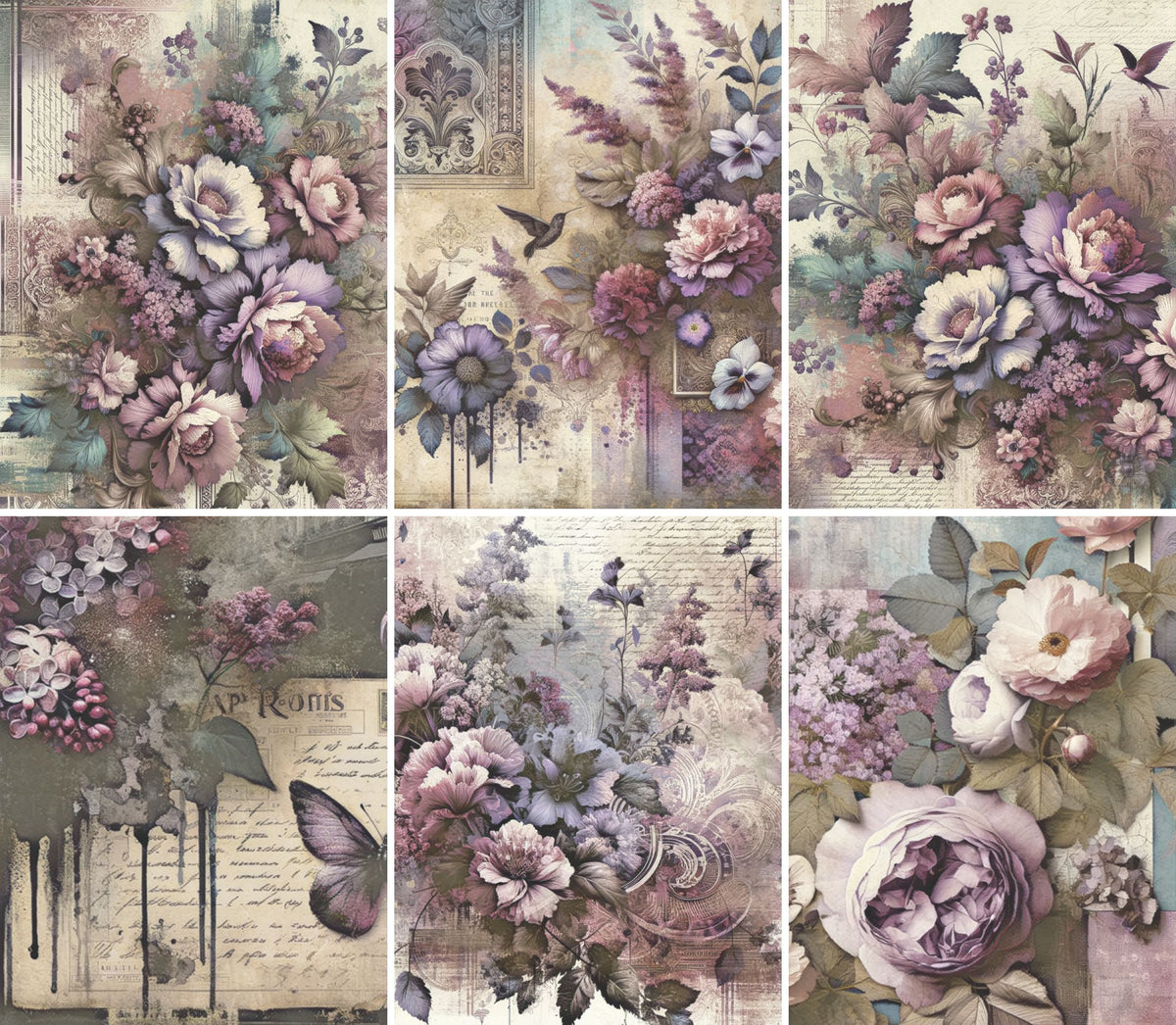 Peony Rice Paper, 20.32 x 26.67 cm - for Decoupage Scrapbooking Cards Crafts