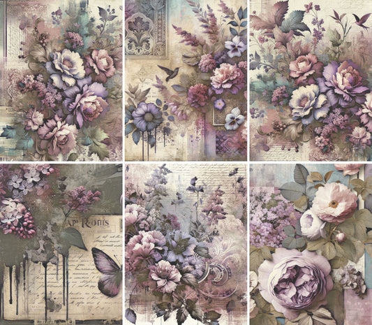 Peony Rice Paper, 20.32 x 26.67 cm - for Decoupage Scrapbooking Cards Crafts