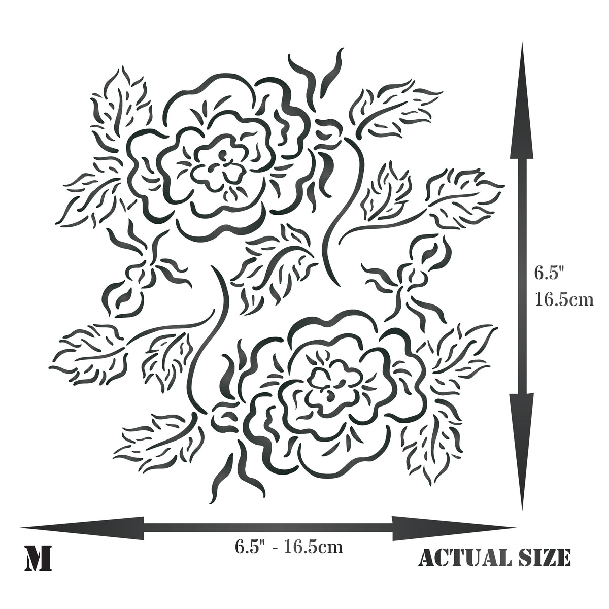 Victorian Embroidery Stencil - Vintage Floral Embroidery Tile Pattern