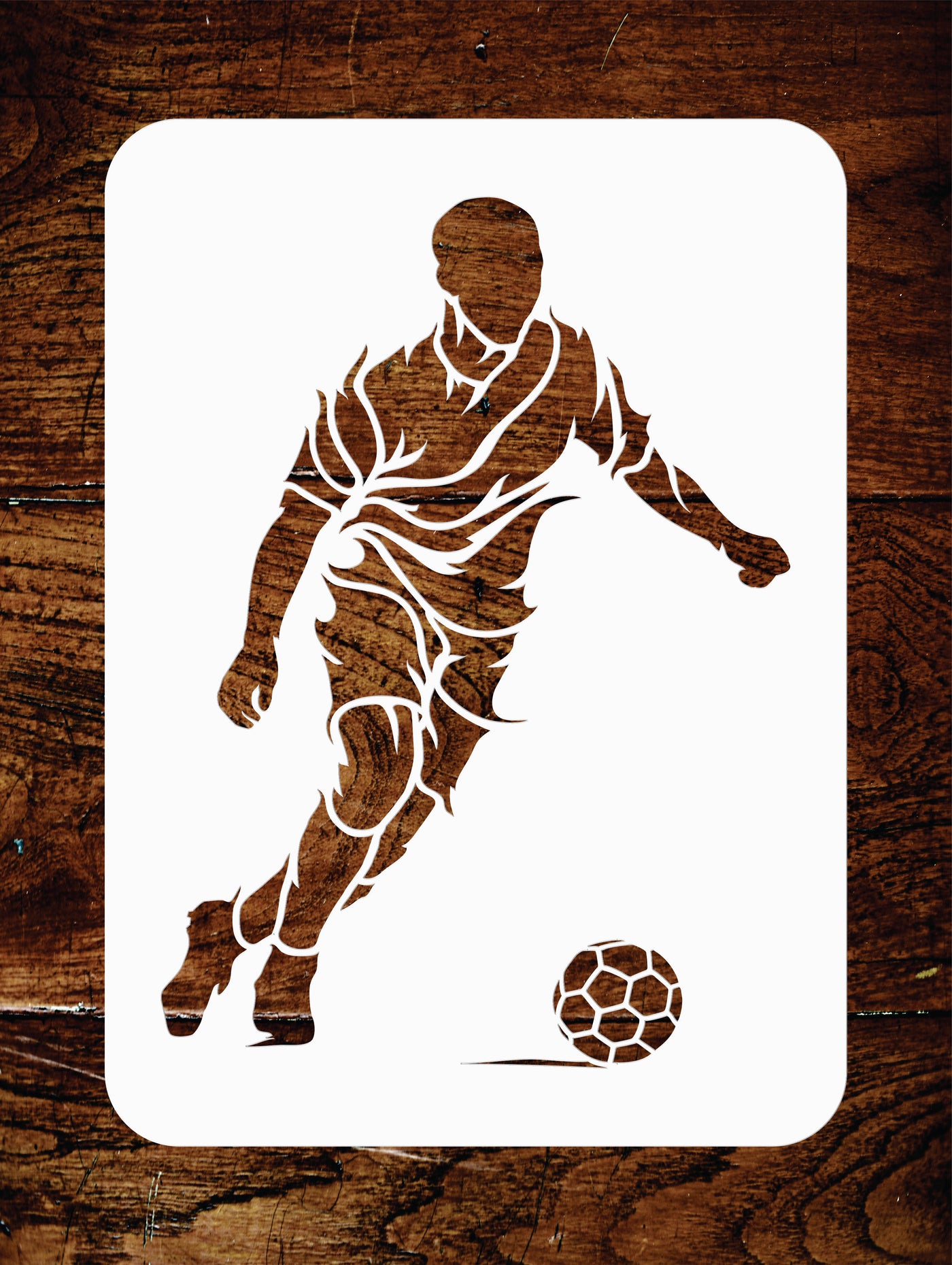 Soccer Stencil - Decorative Football Player Sport