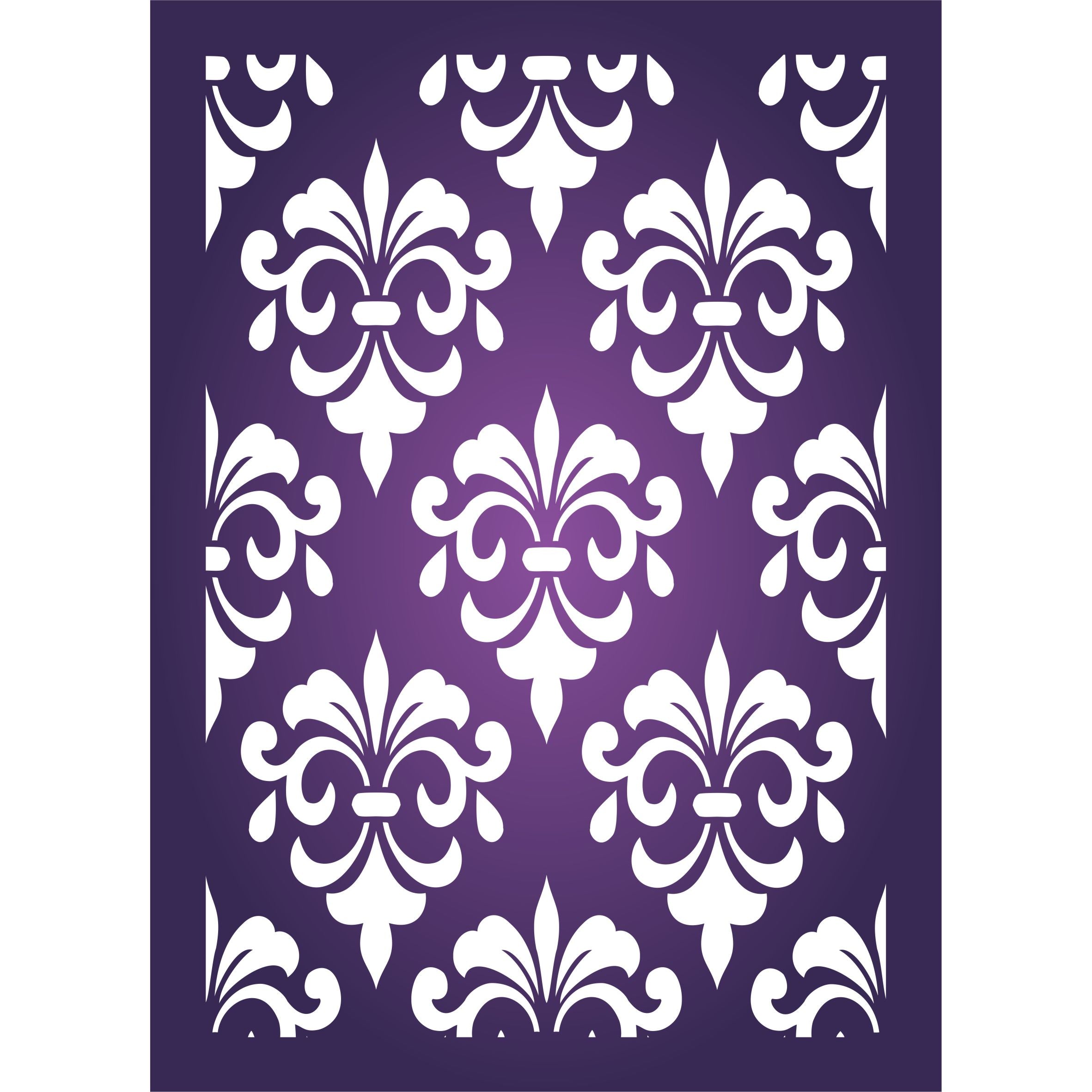 Damask Layering Stencil, 4.5 x 6.5 inch- Flower Mask use to Add Texture