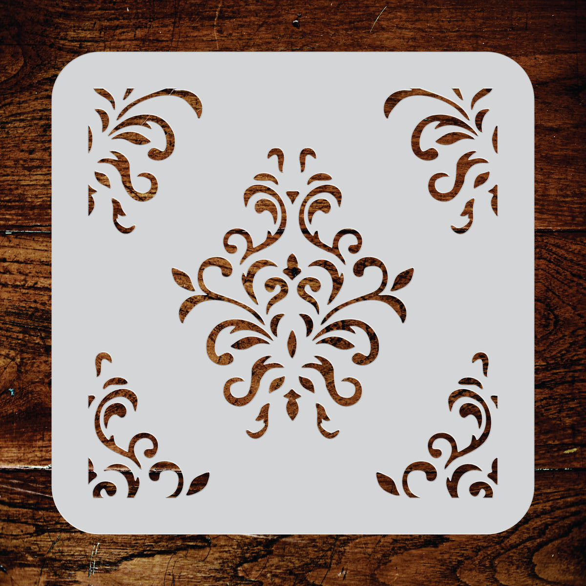 Delicate Damask Stencil - Vintage Seamless Pattern Alloverpaper Pattern