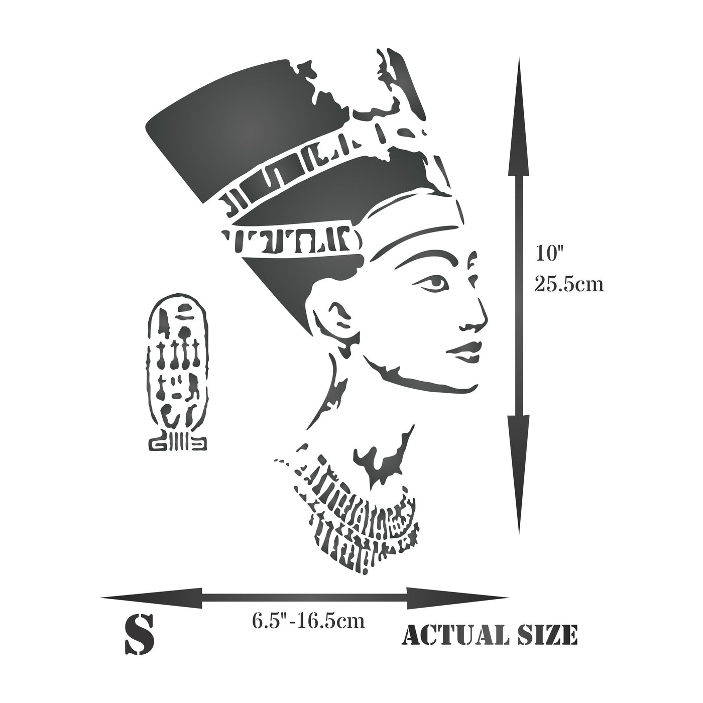 Nefertiti Stencil - Classic Egyptian Queen Statue