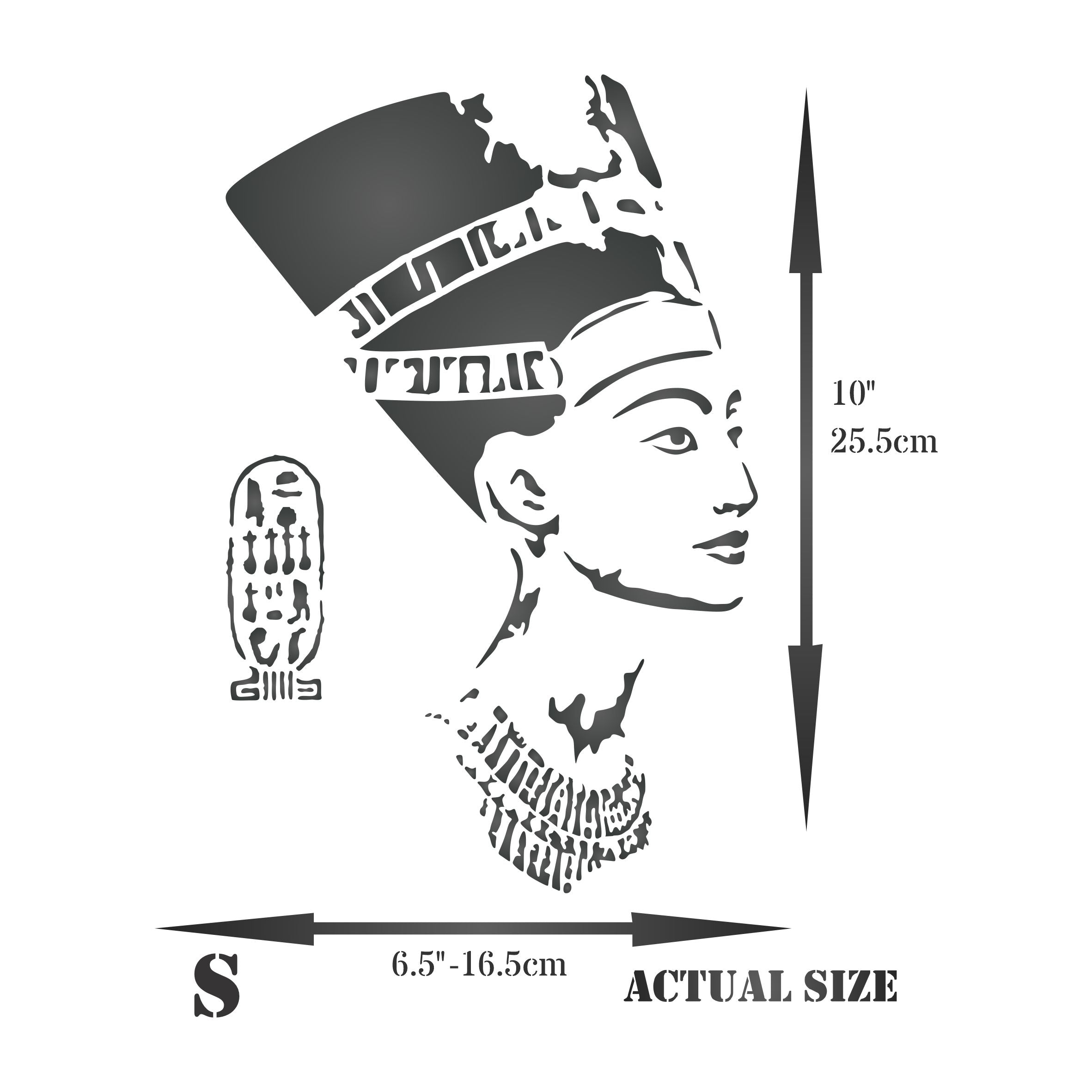 Nefertiti Stencil - Classic Egyptian Queen Statue