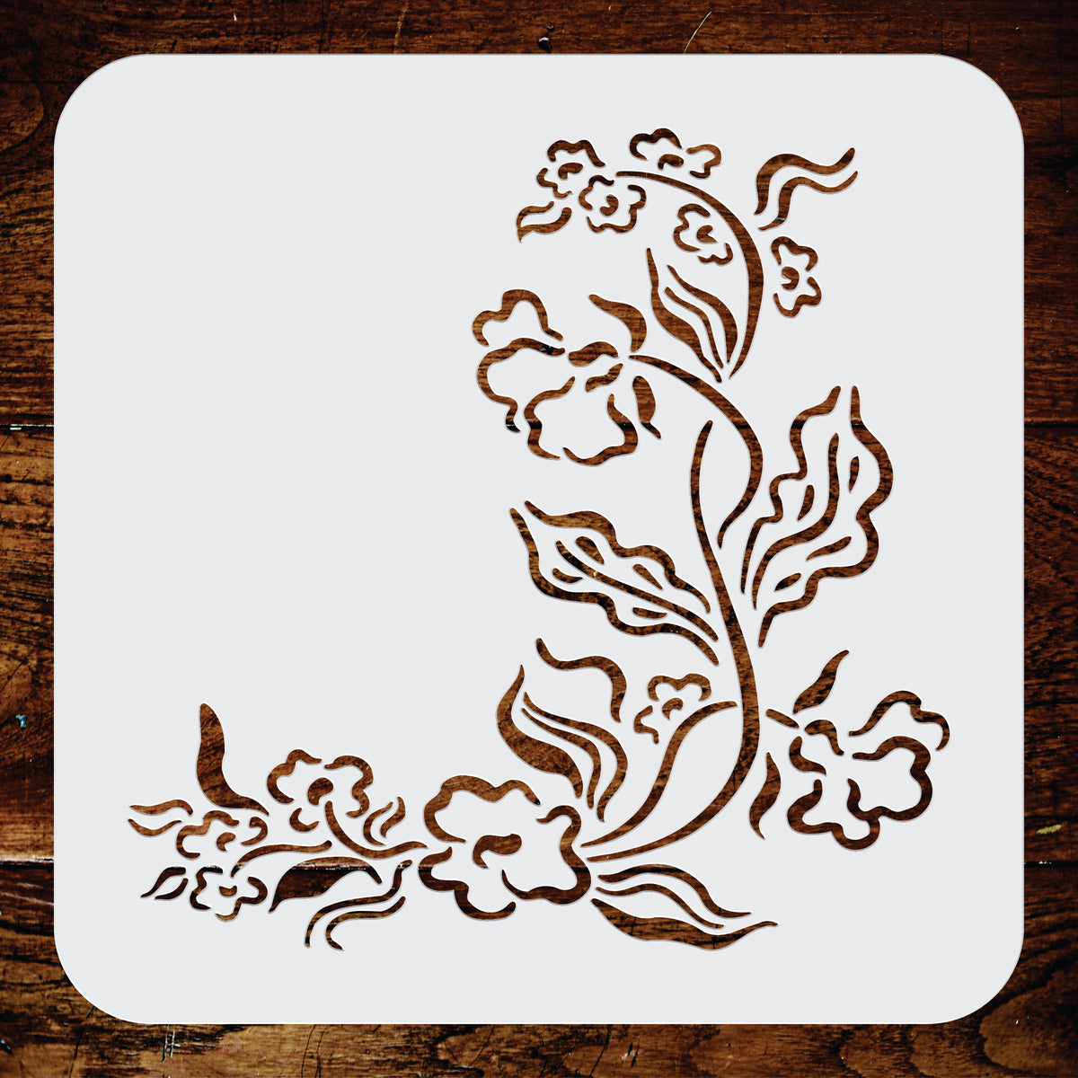 Victorian Embroidery Stencil - Vintage Floral Embroidery Tile Pattern