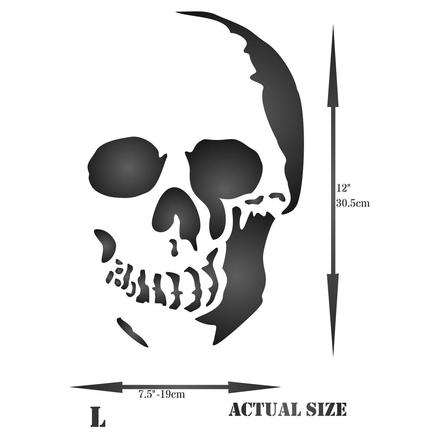 Halloween Skull Stencil - Scary Halloween Head