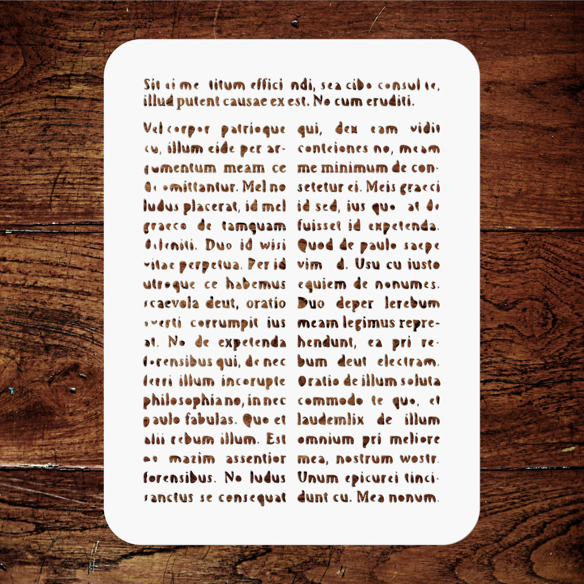 Newsprint Layering Stencil, 11.43 x 16.51 cm - Layering use to add Texture and Design