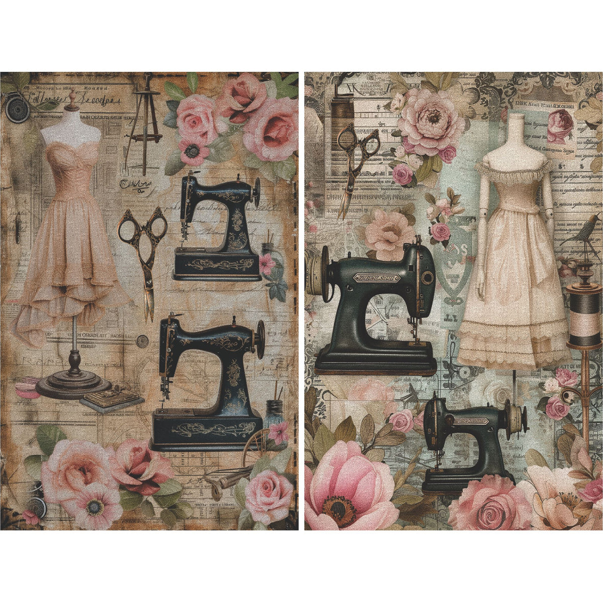 Seamstress Decoupage Rice Paper, 20.32 x 26.67 cm - for Scrapbooking Cards Crafts