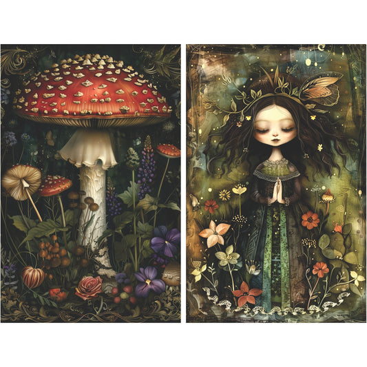 Fairyland Decoupage Rice Paper, 20.32 x 26.67 cm - for Decoupage Scrapbooking Crafts