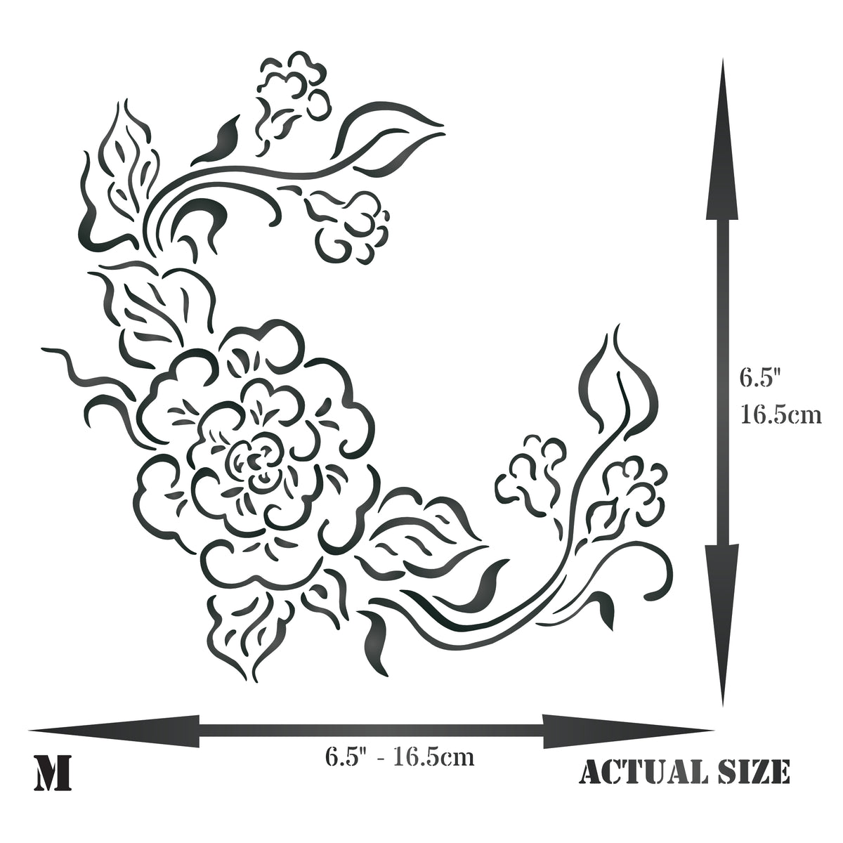 Victorian Embroidery Stencil - Vintage Floral Embroidery Tile Pattern