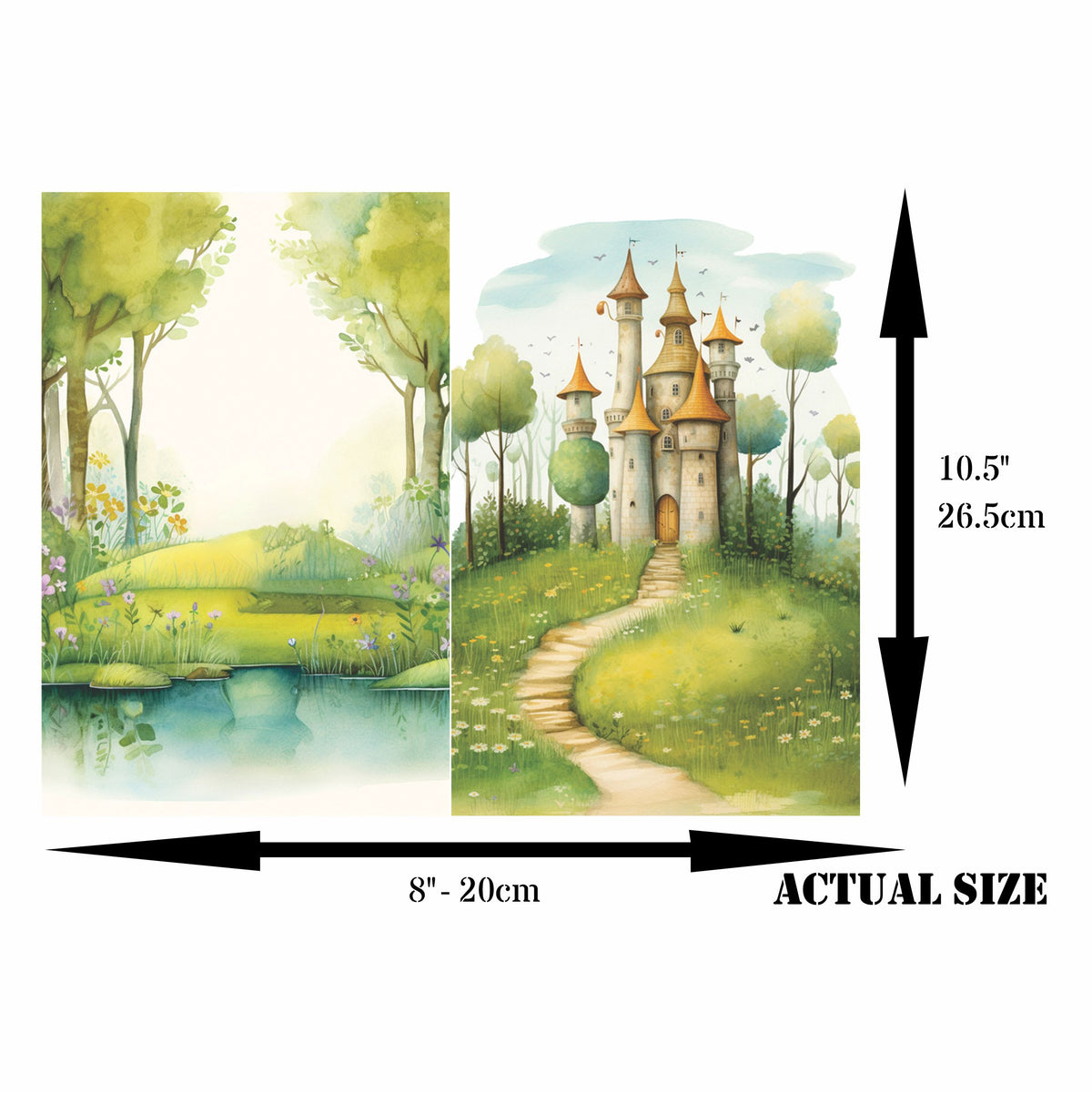 Fairytale Rice Paper, 20 x 26,6cm (6pc) - 6 Designs for Scrapbooking Cards Crafts, Decoupage by CRAFT KREATIVELY