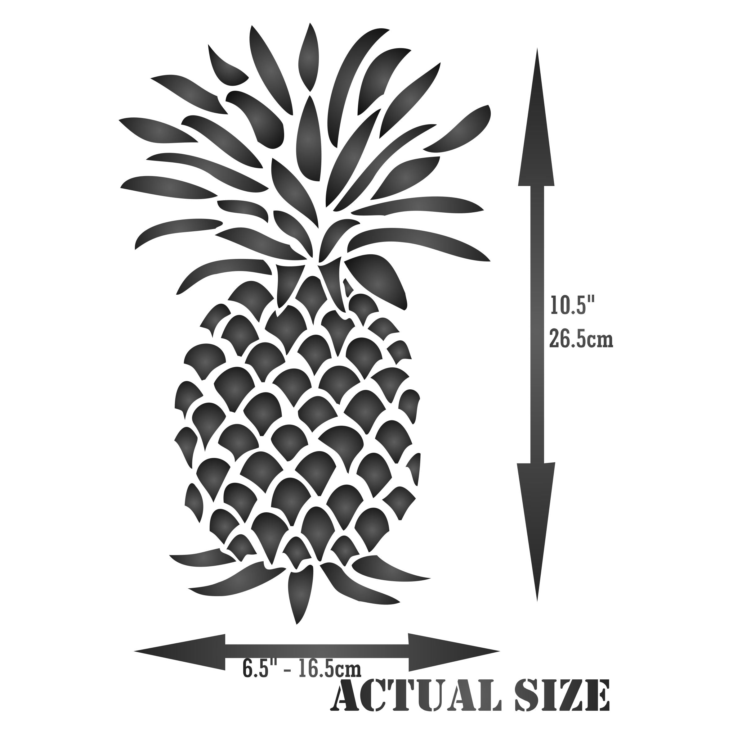 Pineapple Stencil, 6.5 x 10.5 inch - Classic Fruit Kitchen