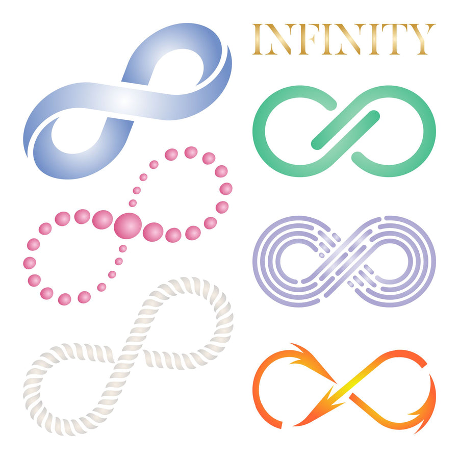 Infinity Stencil - 6 Different Infinity Symbol