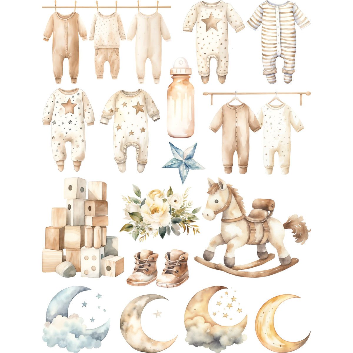 Nursery Decoupage Rice Paper, 20.32 x 26.67 cm - for Decoupage Scrapbooking Craft