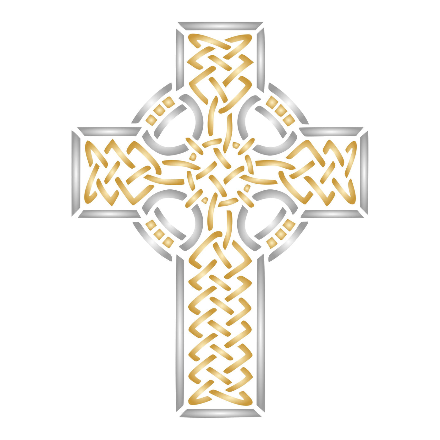 Celtic Cross Stencil - Celtic Druid Religious Ethnic Tribal Knotwork