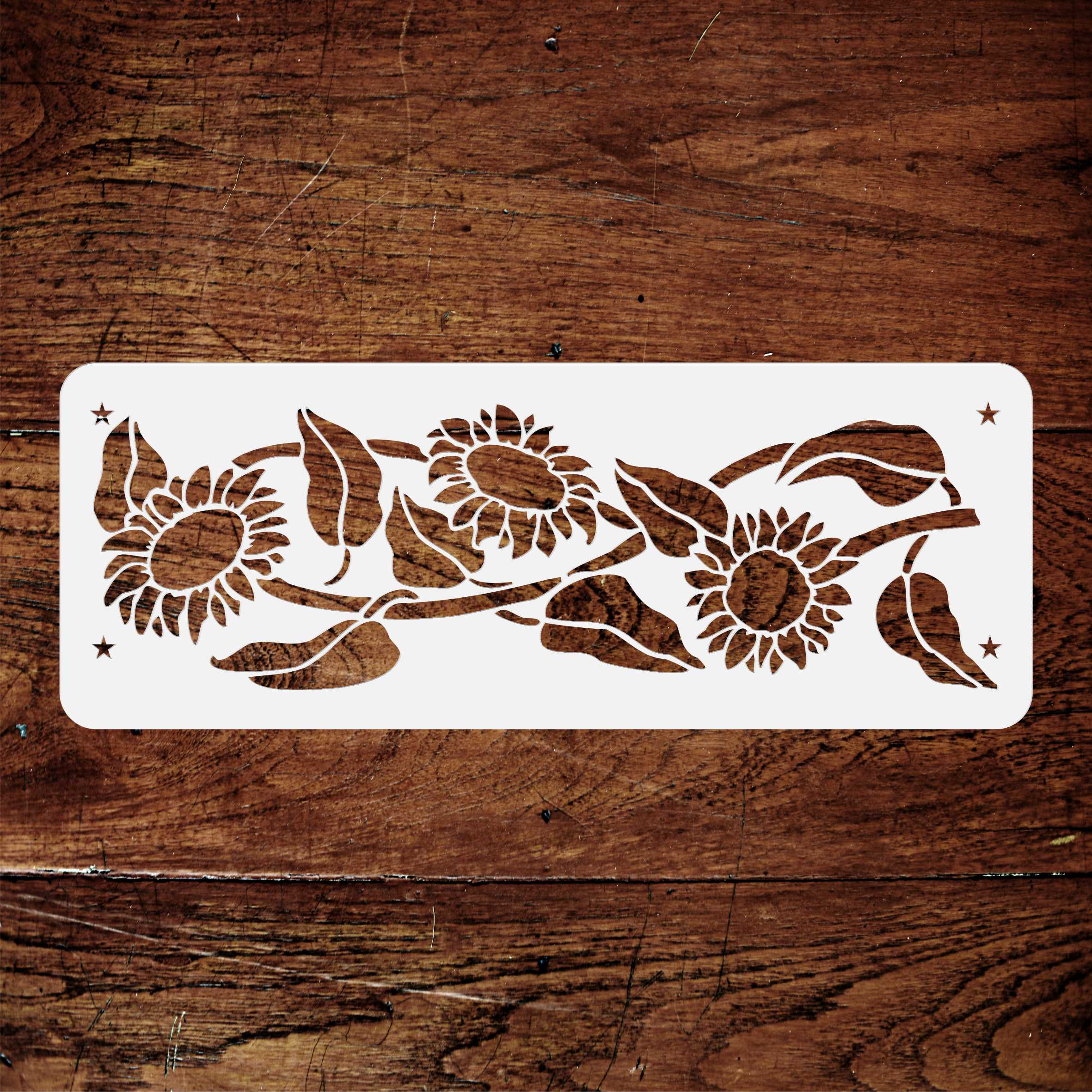 Sunflower Stencil - Classic Flower Border