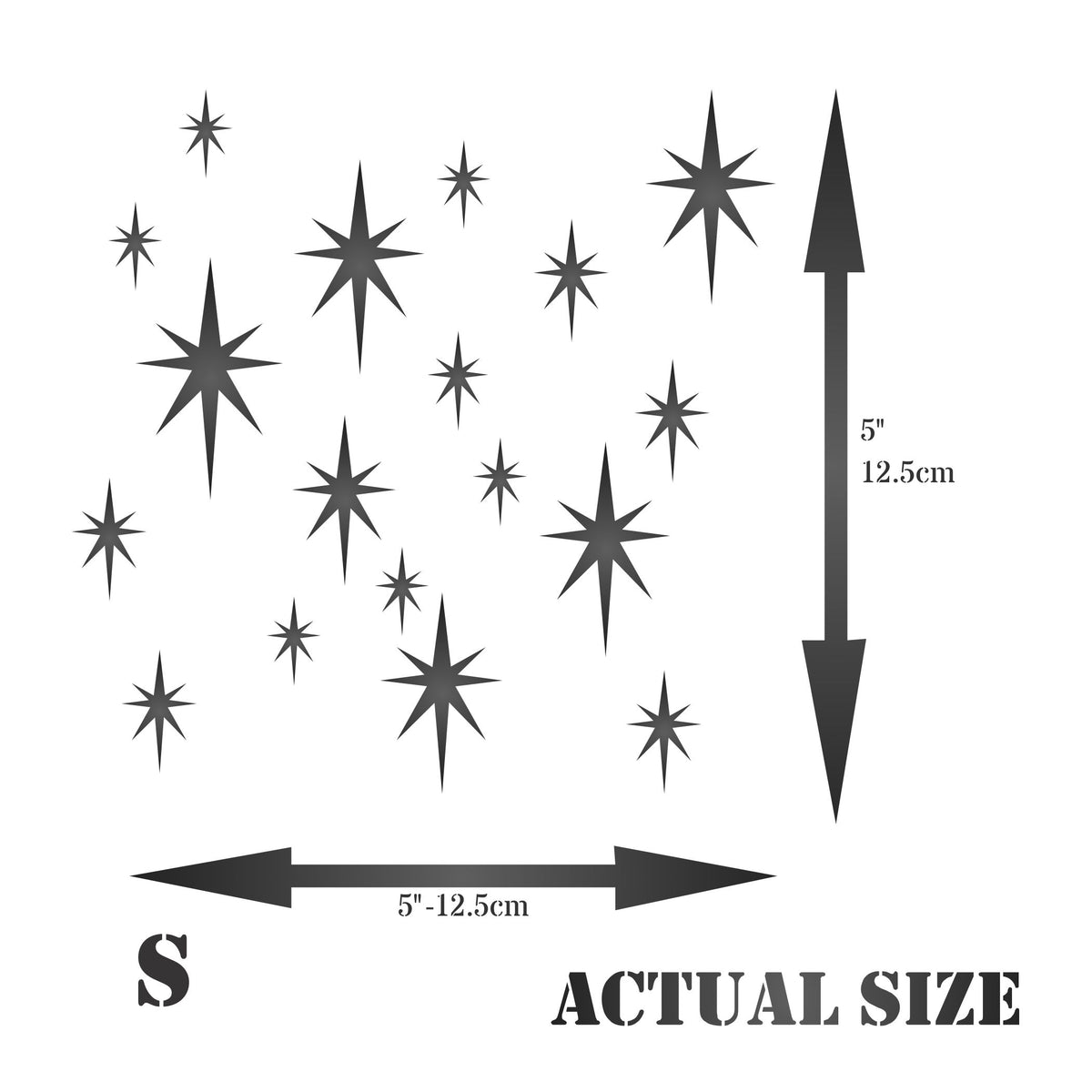 Star Cluster Stencil - Scrapbooking Valentines