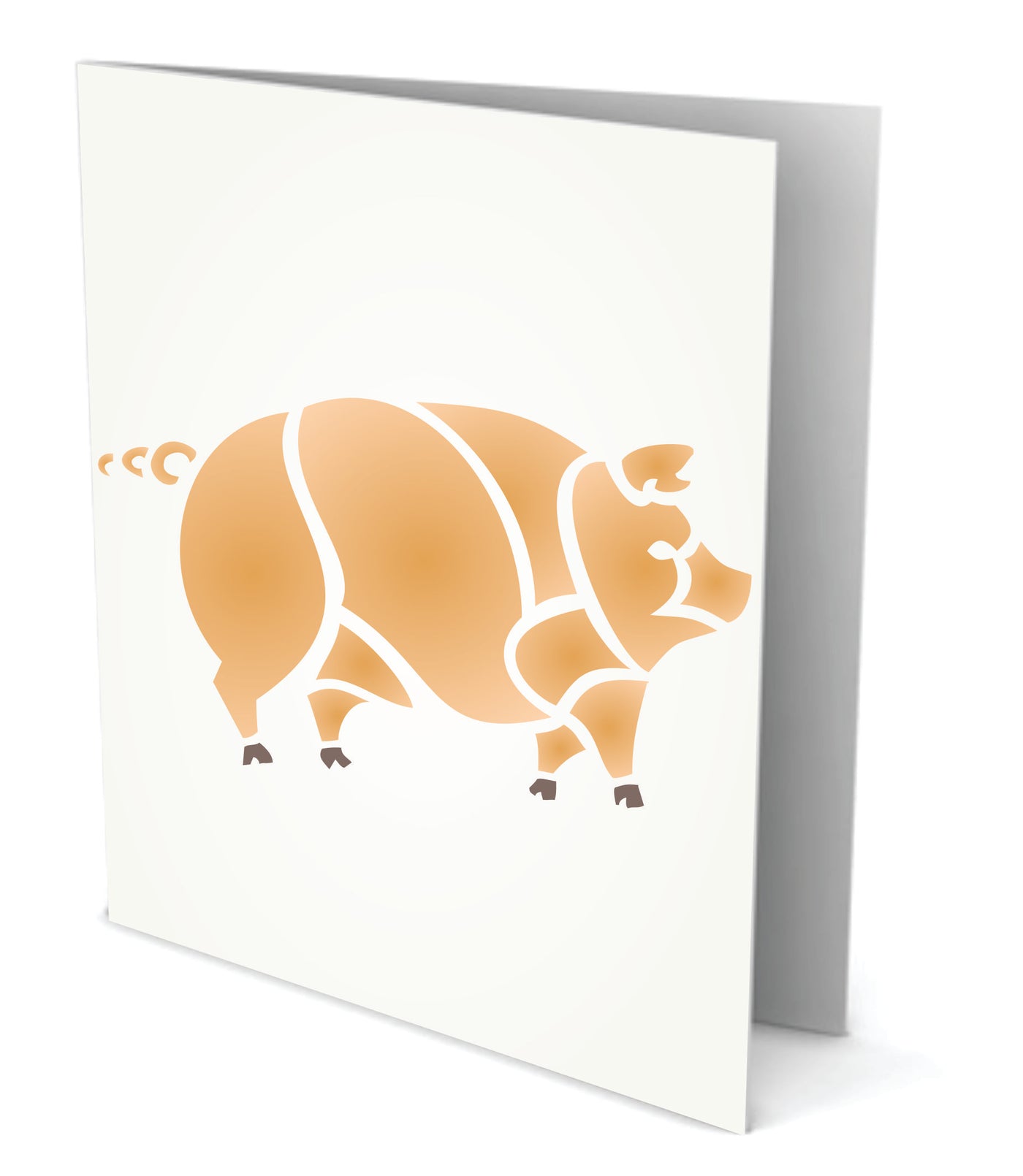 Pig Stencil, 7.5 x 4.5 inch - Decorative Farm Animals