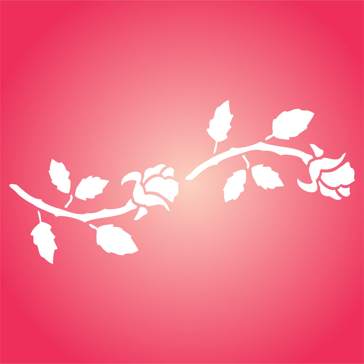 Rose Bud Stencil, 24.13 x 11.43 cm - Border Flower