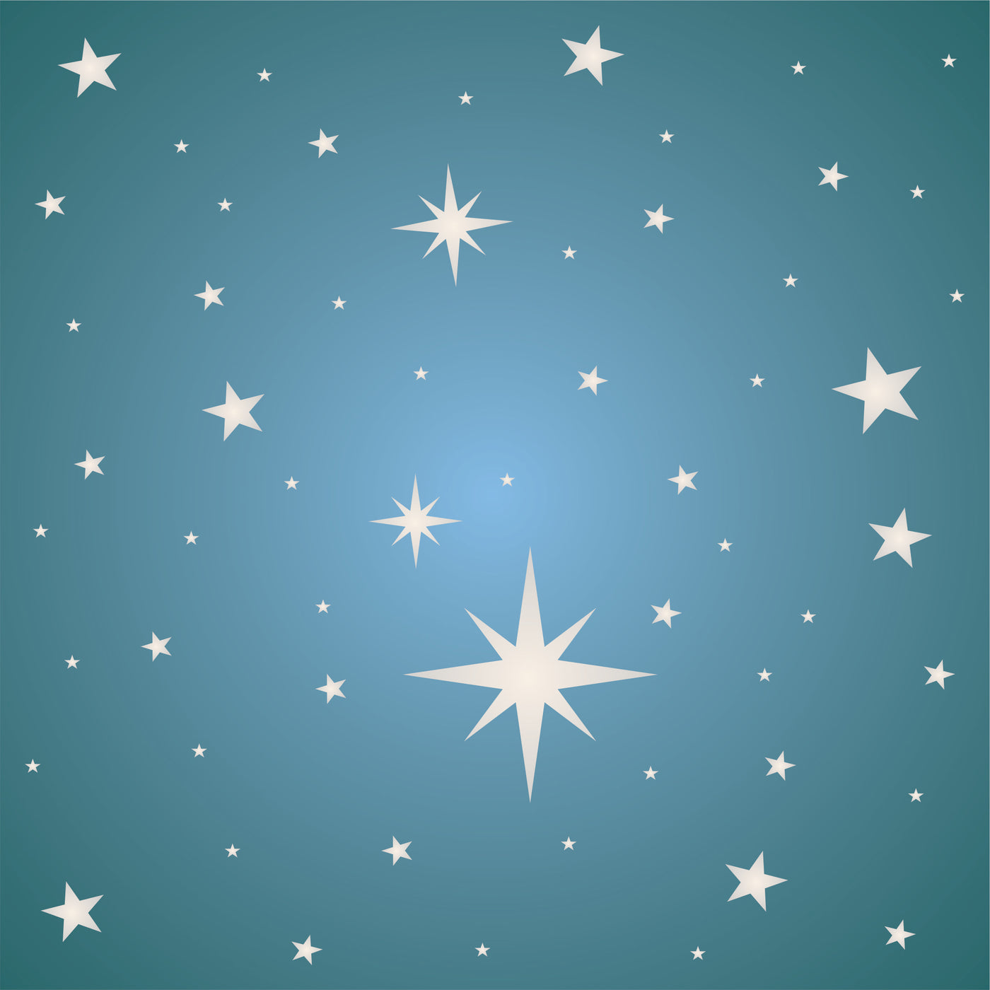 Christmas Stars Stencil - Shiny Sparks Glitter Twinkle Star Sparkle