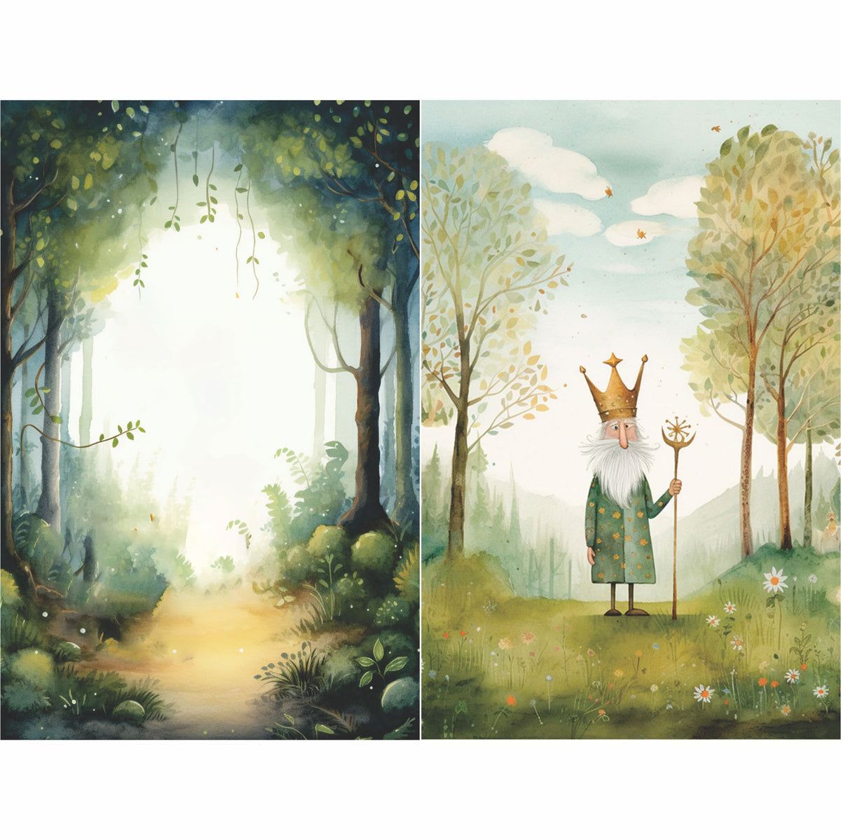 Fairytale Rice Paper, 20 x 26,6cm (6pc) - 6 Designs for Scrapbooking Cards Crafts, Decoupage by CRAFT KREATIVELY