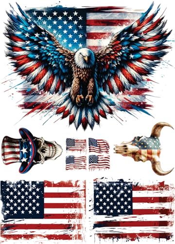 July 4th Eagle Flag Rice Paper, 11.5 x 16 inch - for Decoupage Poster Cards Crafts