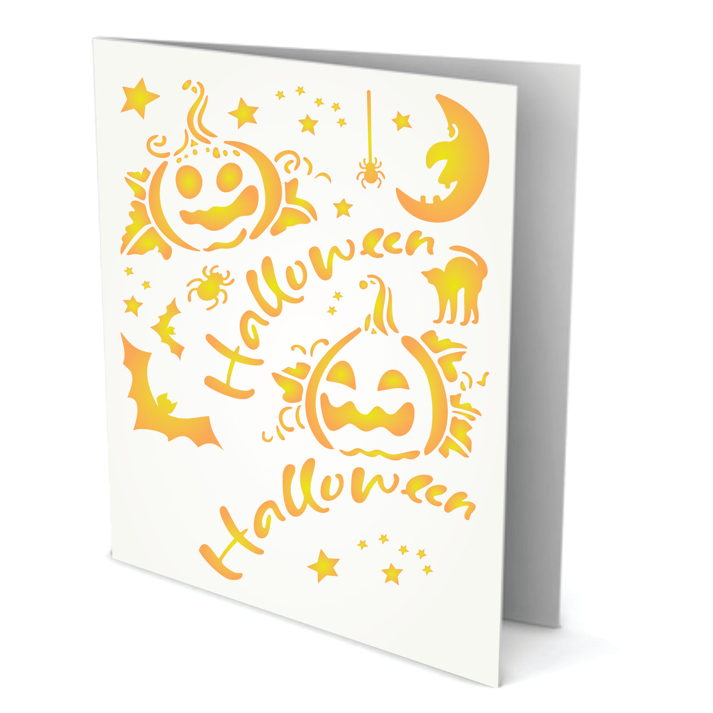 Halloween Pumpkins Stencil - Thanksgiving Decoration Cards Posters