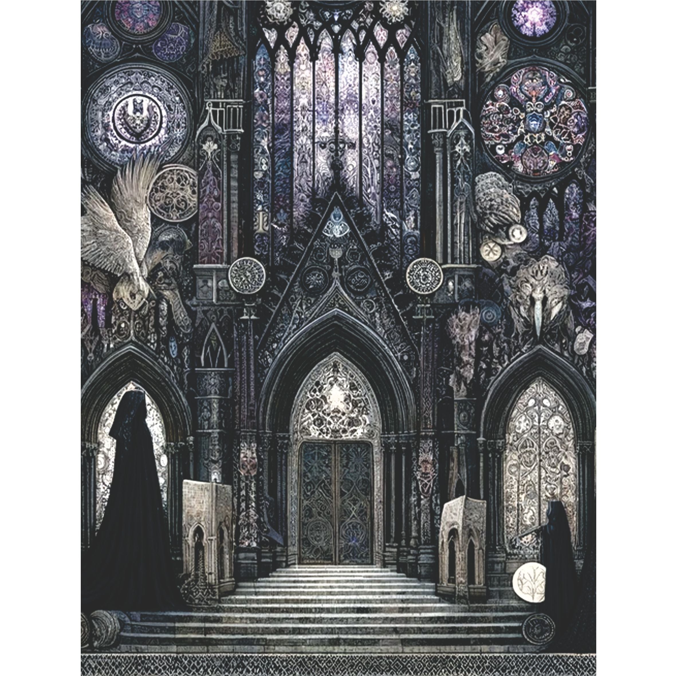 Gothic Cathedral Rice Paper, 8 x 10.5 inch - for Decoupage Scrapbooking Cards Crafts