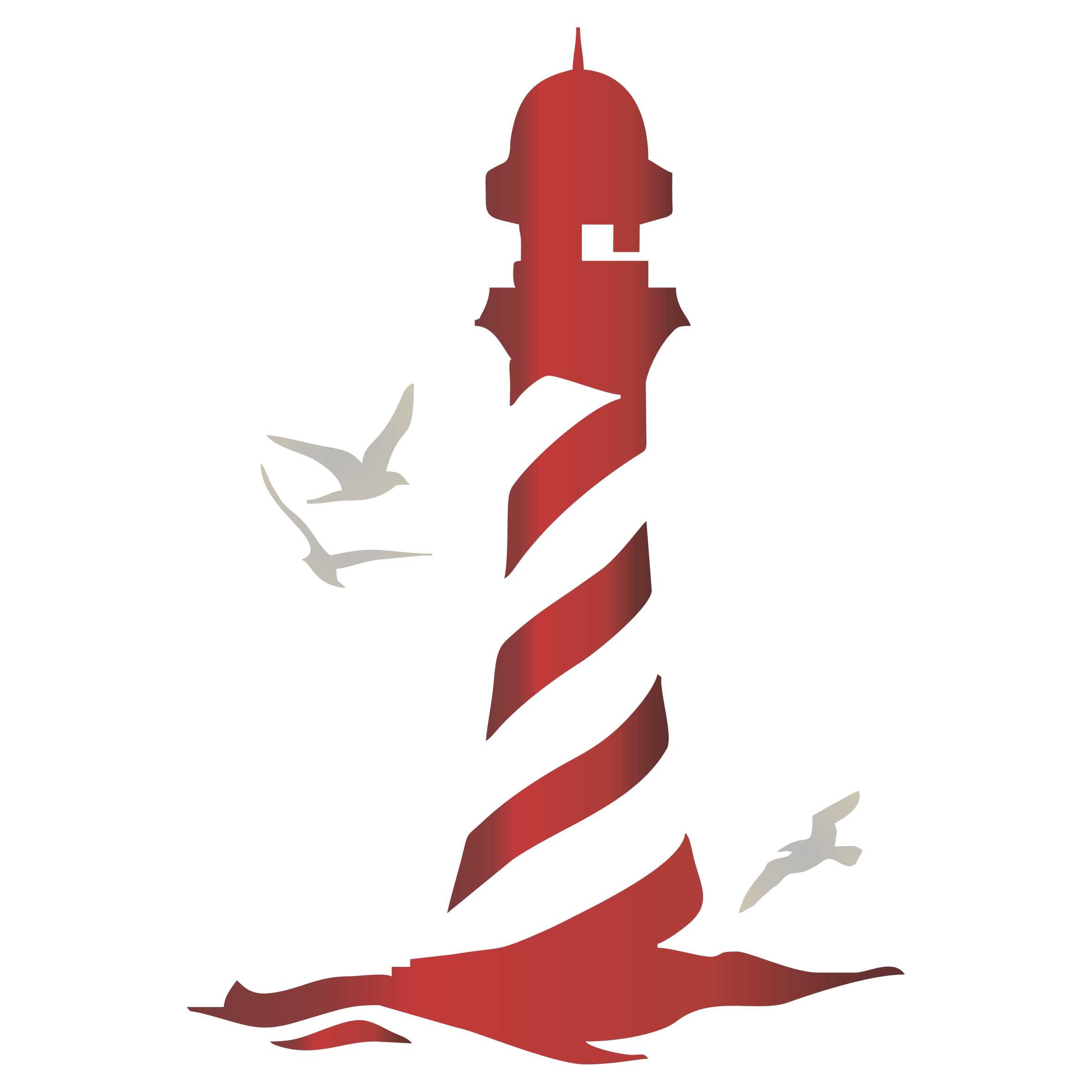 Lighthouse Stencil - Naive Sea Ocean Nautical Seagulls