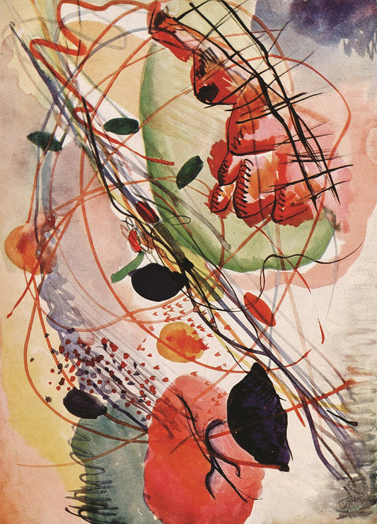 Abstract Painting Rice Paper, 29.21 x 40.64 cm - for Decoupage Print Crafts