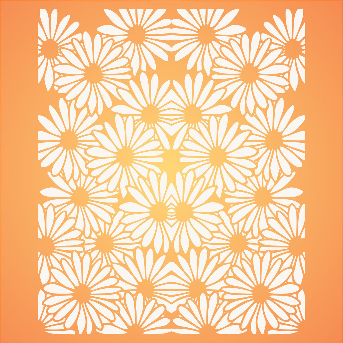 Slimline Daisy Stencil, 10.16 x 22.86 cm - Flower Daisies Card Making Slimline DiesCards Template