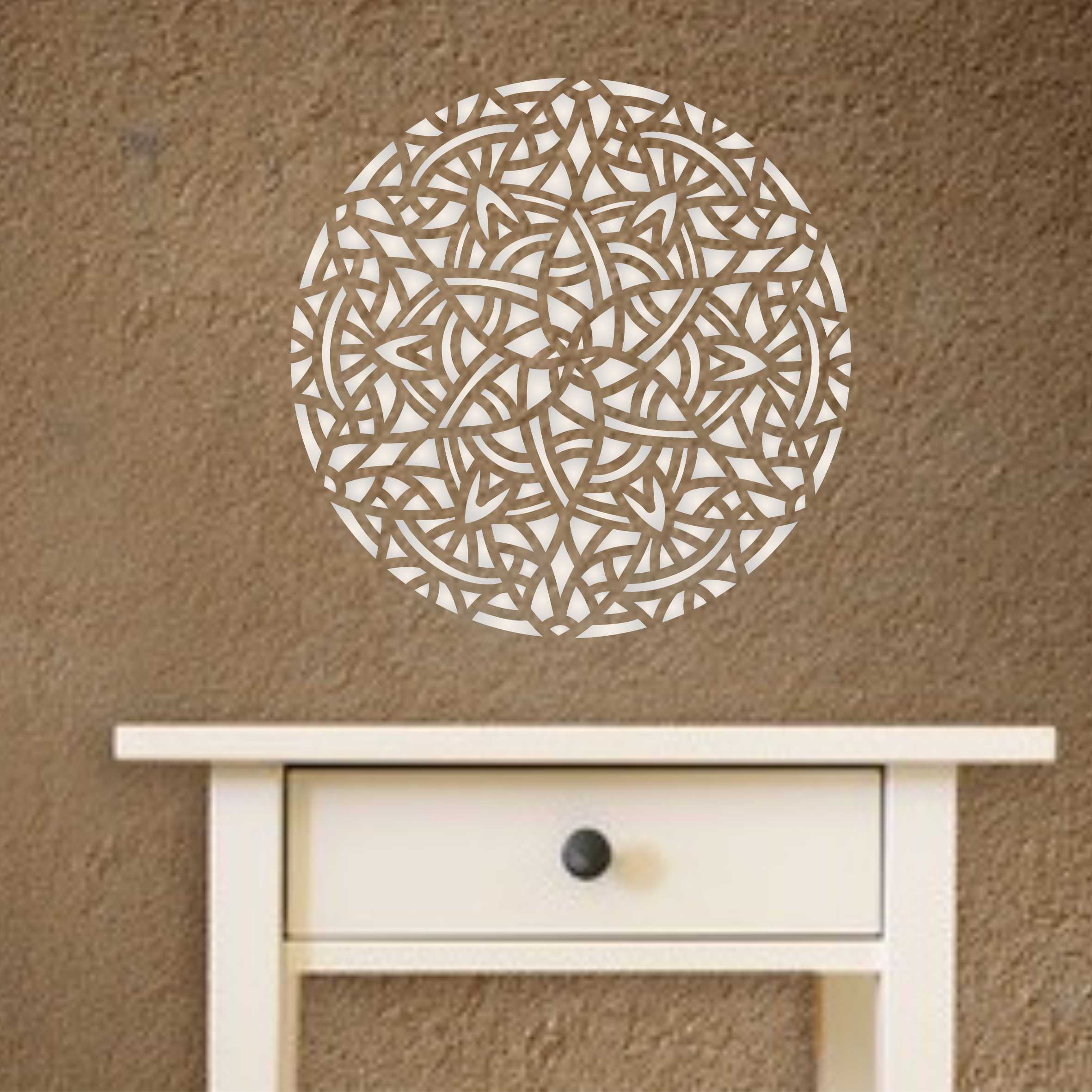 Arabic Mandala Stencil, 6.5 x 6.5 inch - Islamic Mosaic Arabic Geometric Design