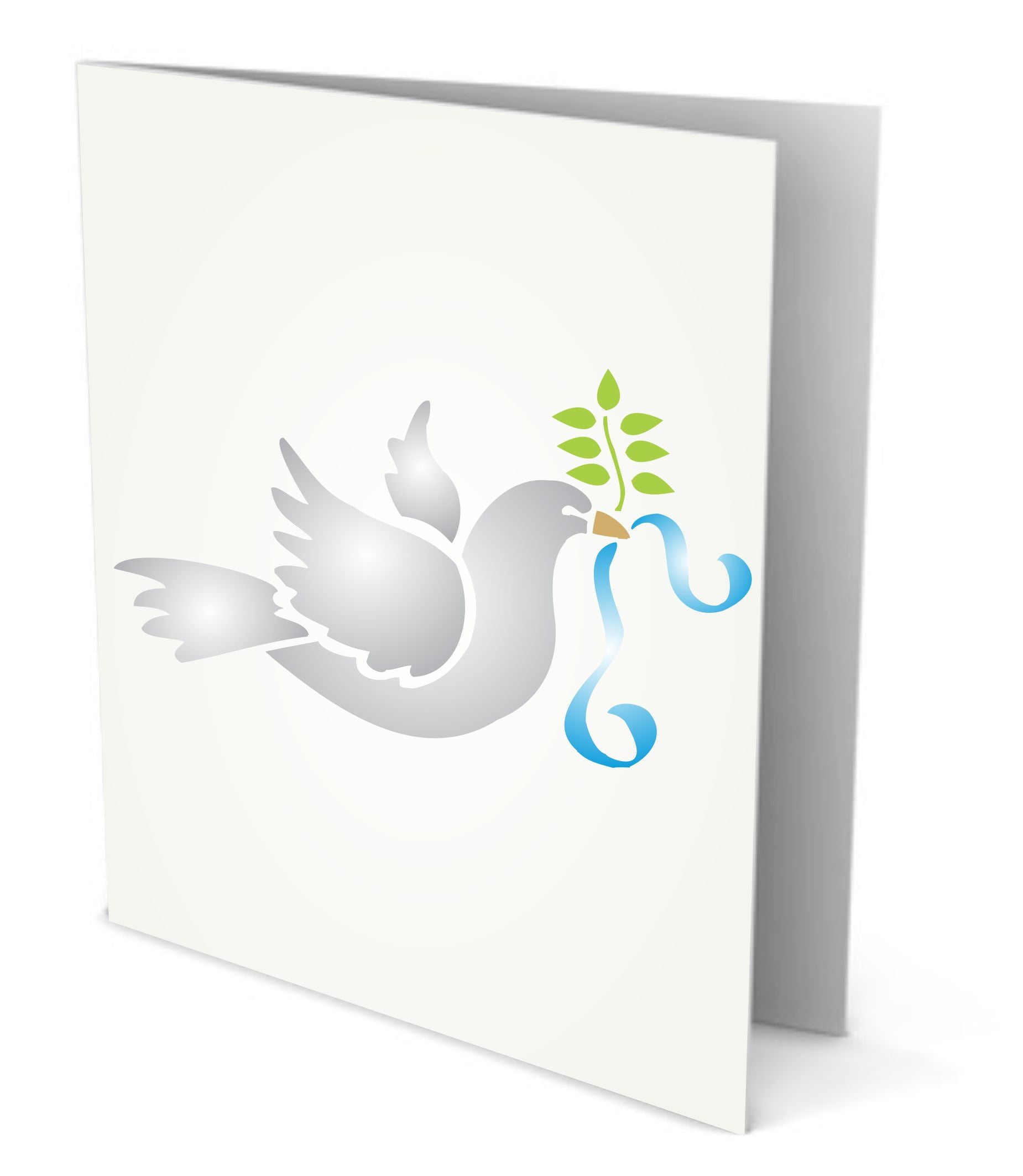 Dove of Peace Stencil - Christmas Peace Dove Olive Branch