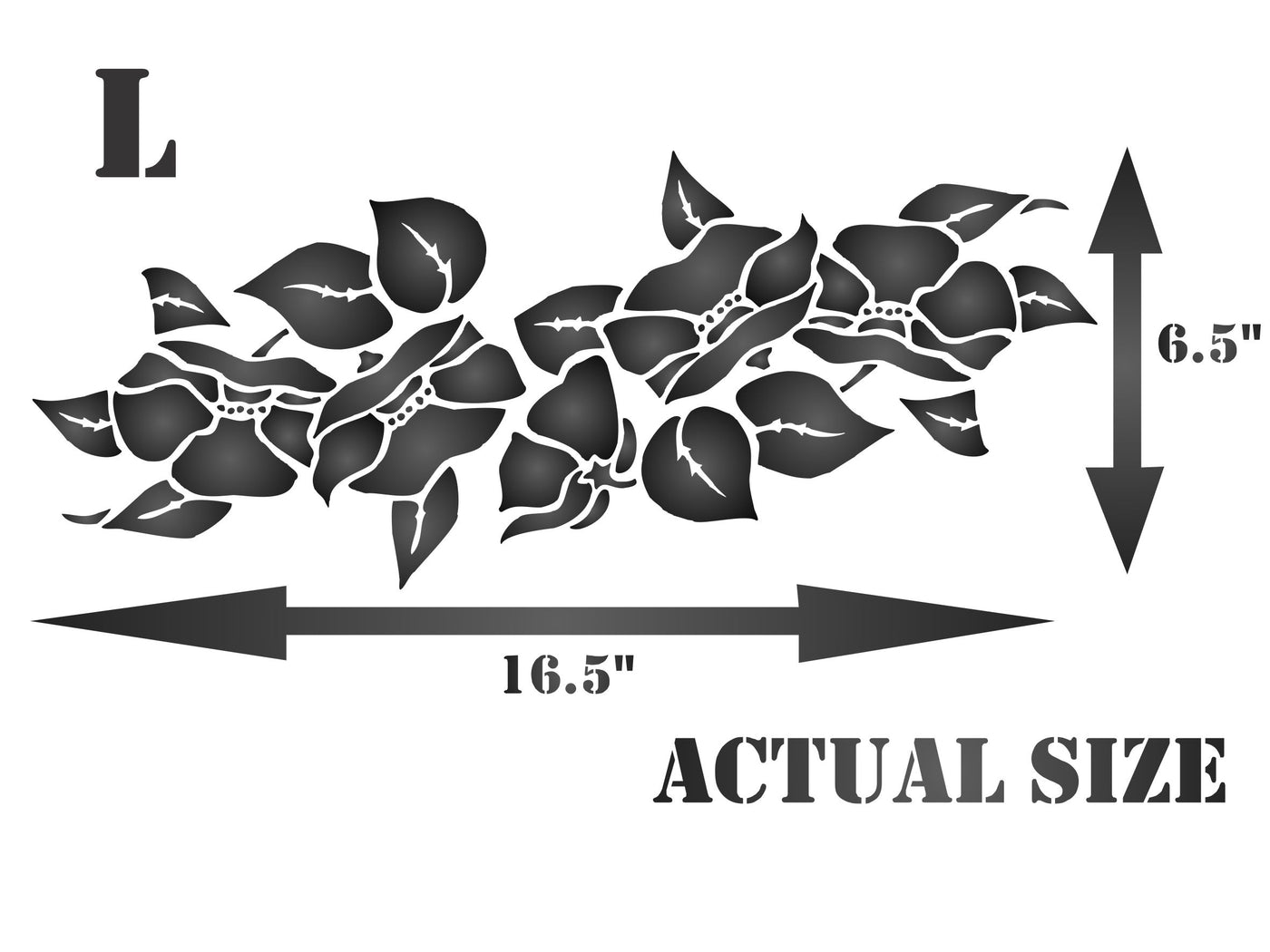 Morning Glory Stencil - Classic Border Flower