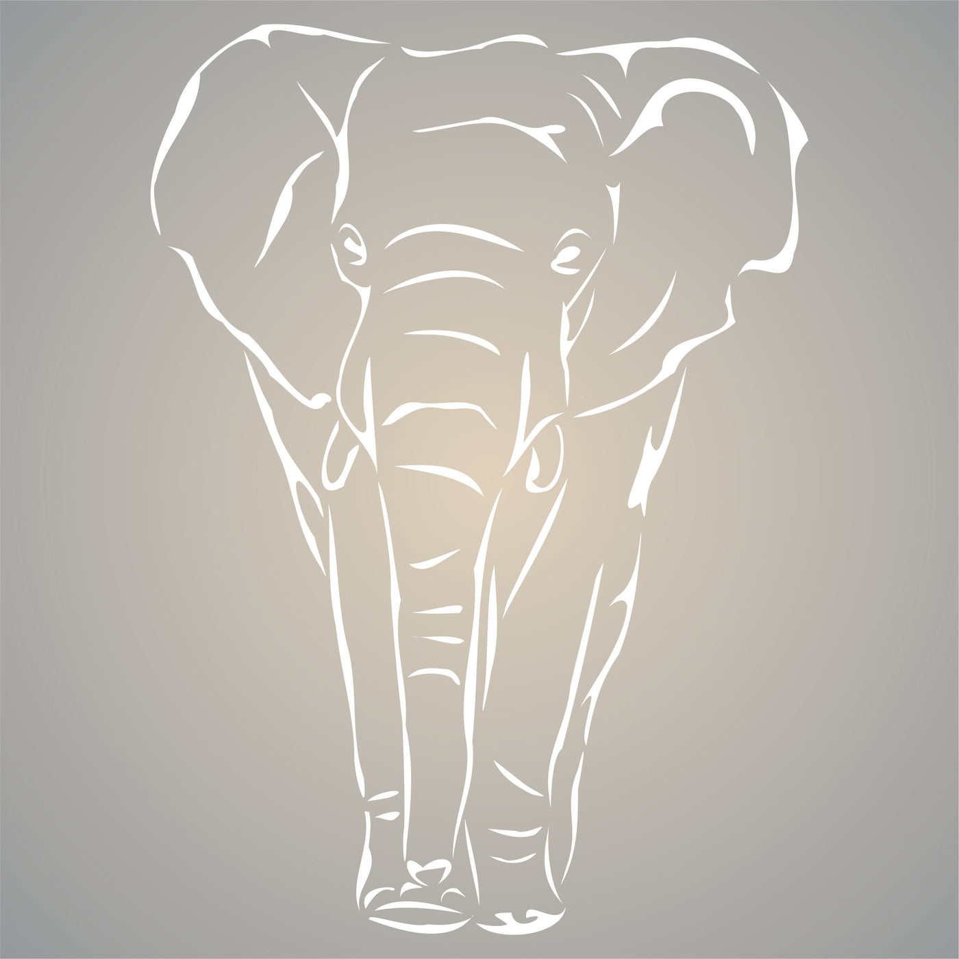 African Elephant Stencil - African Animal Wildlife