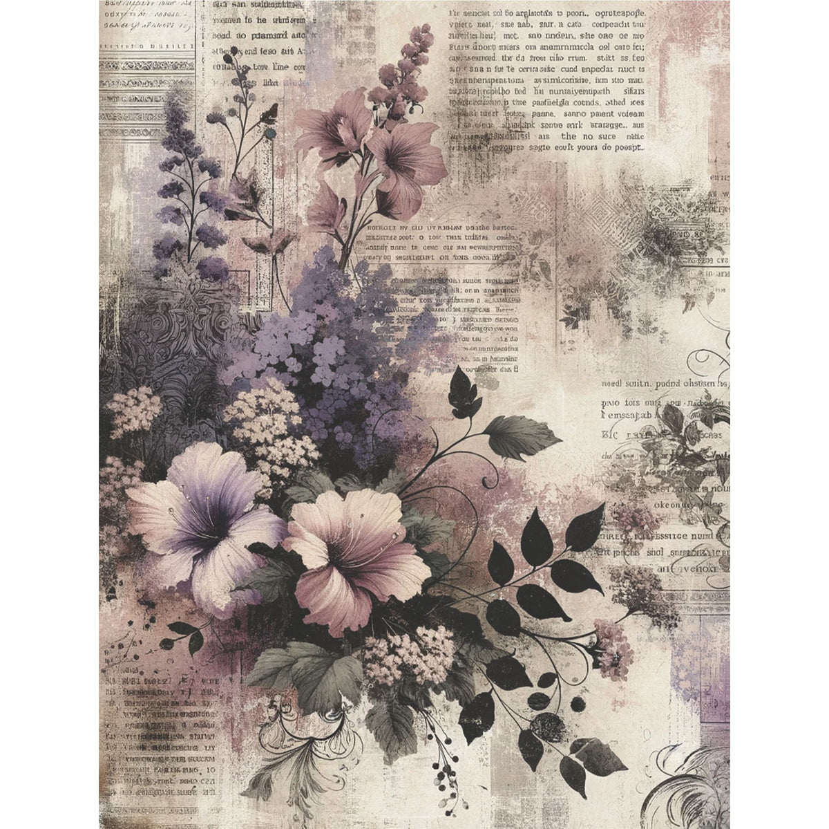 Lilac Rice Paper, 20.32 x 26.67 cm - for Decoupage Scrapbooking Cards Crafts